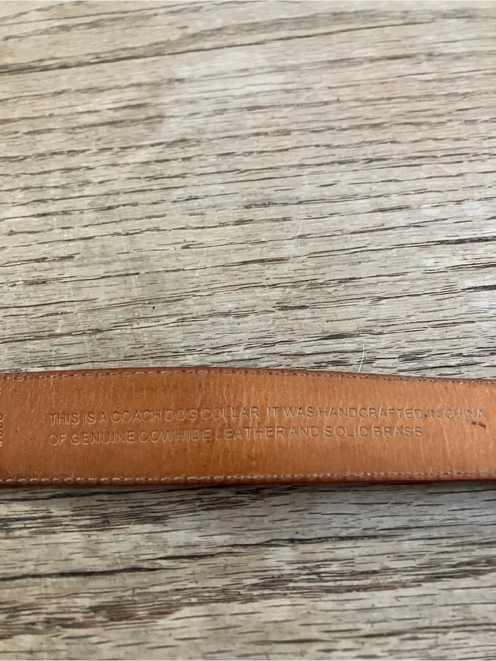 Coach Red Leather Dog Collar With Charm